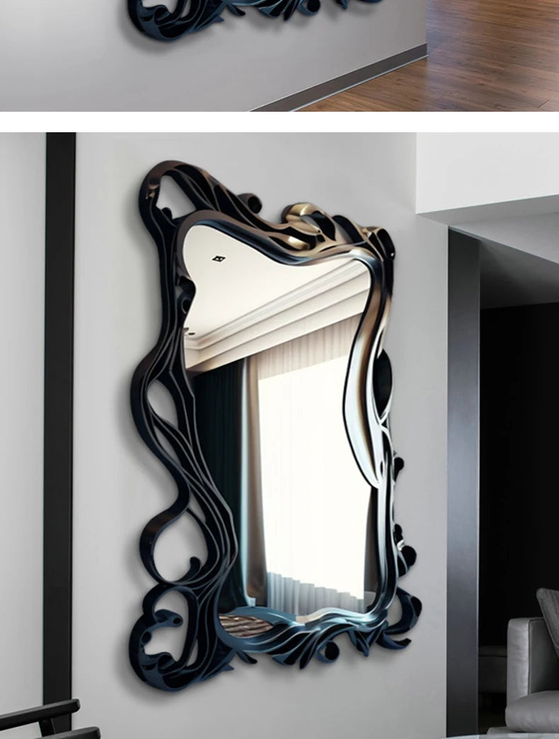 Full-length house bedroom mirror by MC THE BLACK DIAMOND, full body aesthetic decor for room enhancement, reflective surface visible