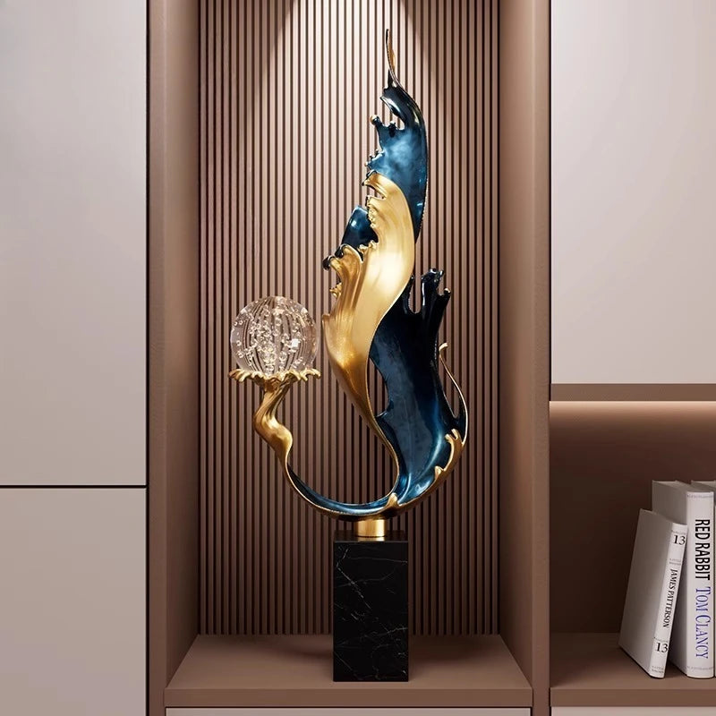 Decorative metal figurine from MC THE BLACK DIAMOND, high-end atmosphere home accessory, detailed and modern design.