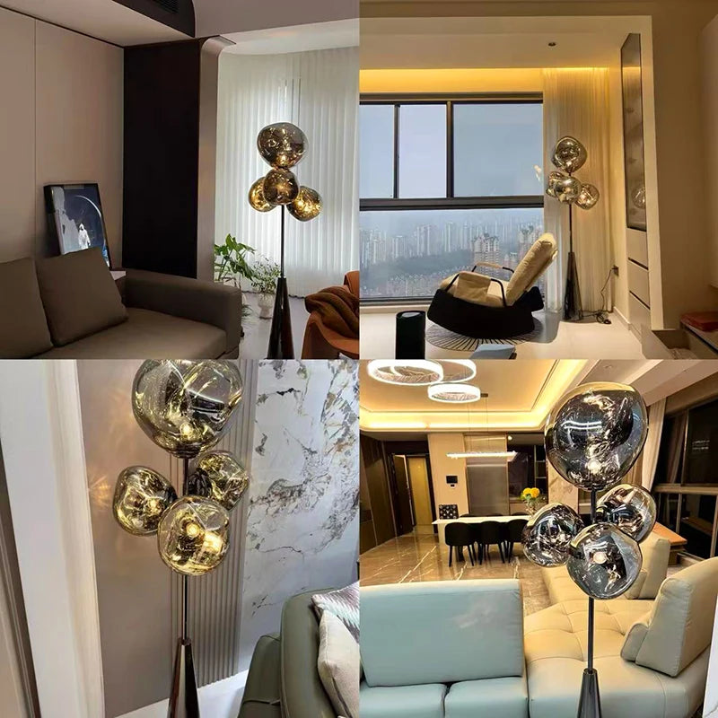 Luxury-simplified floor lamp by MC THE BLACK DIAMOND with sleek modern design and a tall, elegant silhouette.