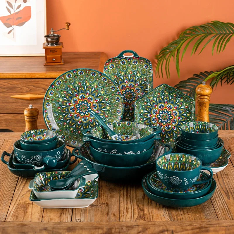 Bohemia Ceramic Rice Bowl Serving Plate by 𝕄𝕔 𝕋𝕙𝕖 𝔹𝕝𝕒𝕔𝕜 𝔻𝕚𝕒𝕞𝕠�
