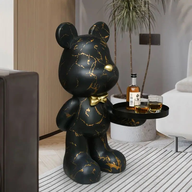 Decorative MC THE BLACK DIAMOND welcome reception storage tray with animal figurine, ideal for gift and home decor.