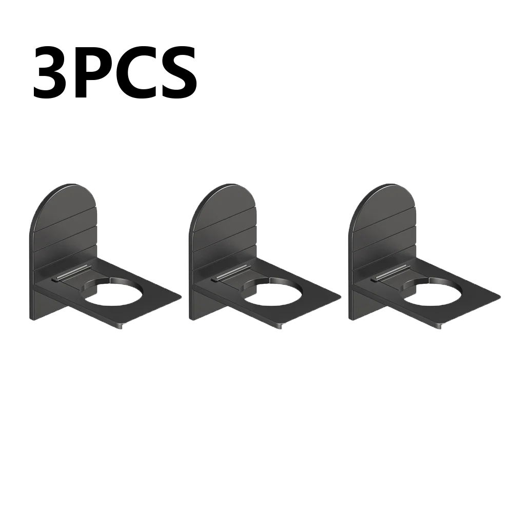 Wall-mounted MC THE BLACK DIAMOND bathroom bottle holder and shelf organizer with hooks for bathroom storage.