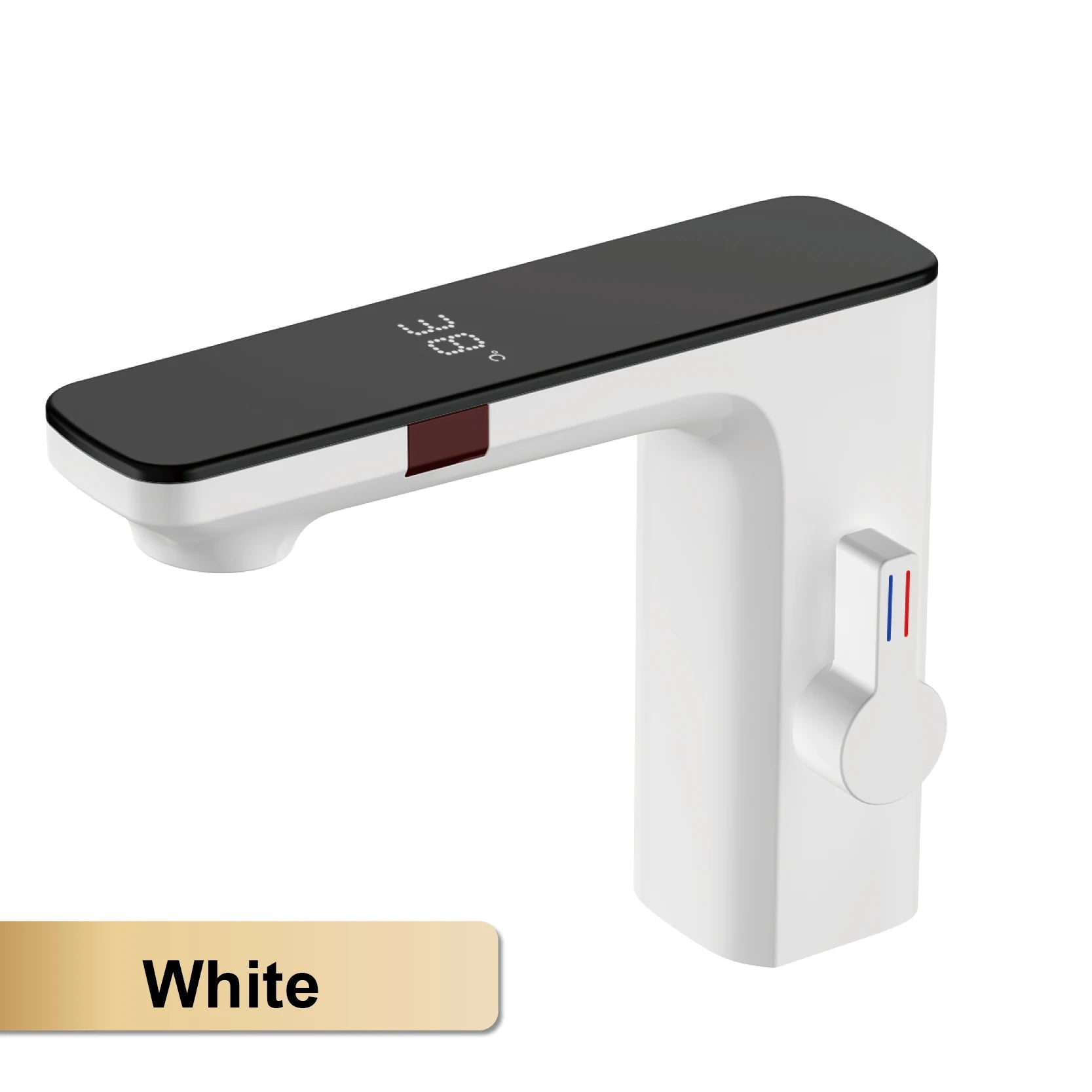 MC THE BLACK DIAMOND LED bathroom sink faucet with temperature display, single handle, cold and hot water basin tap.