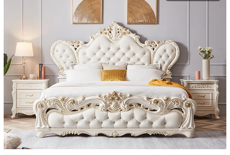 Luxury accent ergonomic princess bed by MC THE BLACK DIAMOND featuring trendy, comfortable, and cute double bed design.
