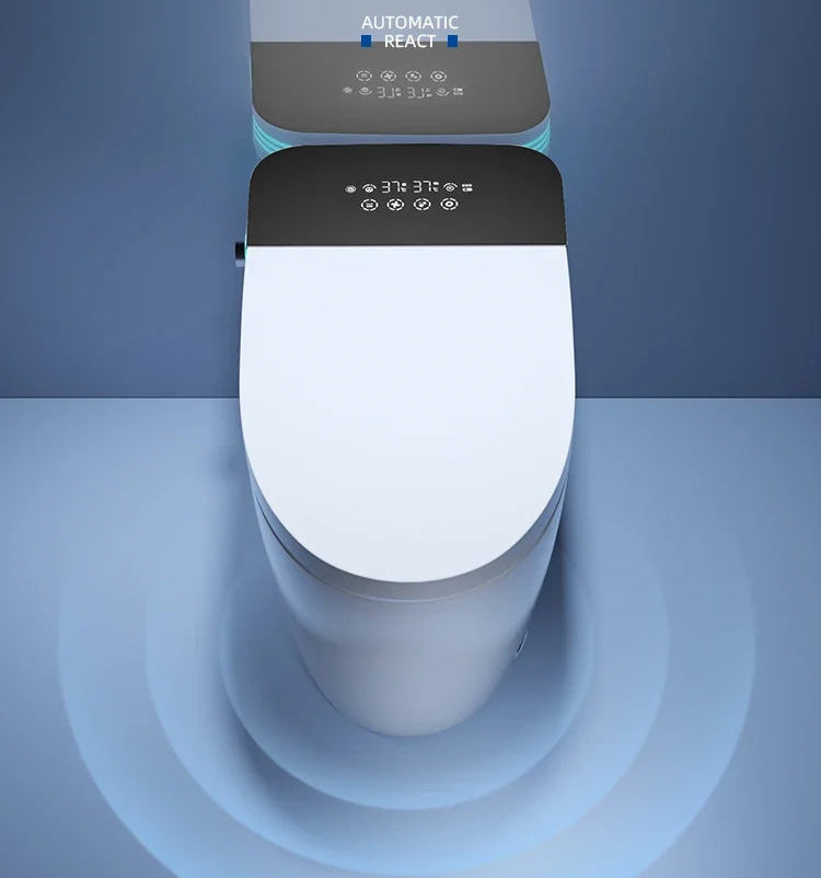 MC THE BLACK DIAMOND smart toilet with voice control, fully automatic, instant hot water, and no water pressure limit.