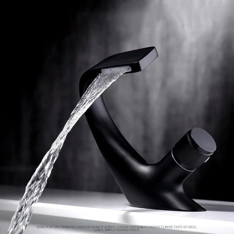MC THE BLACK DIAMOND hot and cold water faucet for wash basins, G1/2 thread, 20mm bathroom sink faucet, durable metal construction