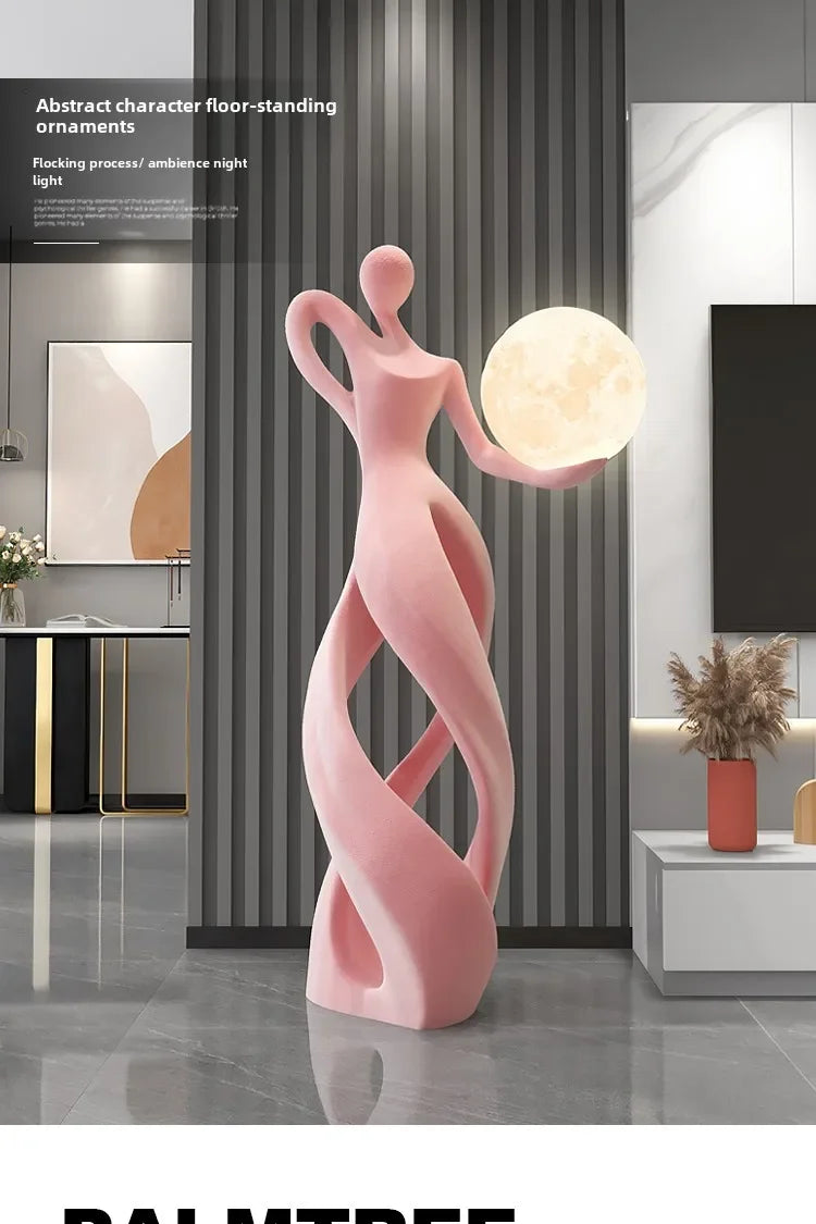 Modern flocking art statue sculpture by MC THE BLACK DIAMOND, featuring intricate detailing and contemporary design.