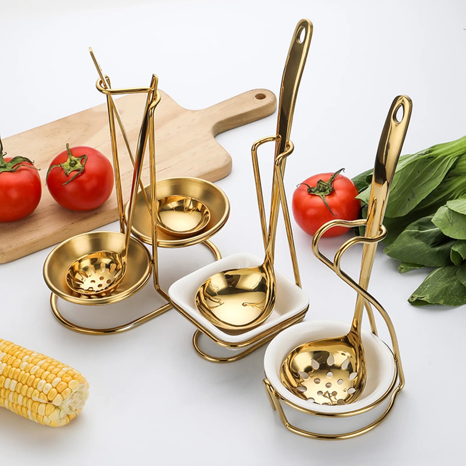 MC THE BLACK DIAMOND spoon rest holder for hotpot and kitchen counters, designed to keep spoons organized and clean
