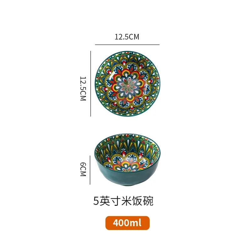 Bohemia ceramic rice bowl serving plate by 𝕄𝕔 𝕋𝕙𝕖 𝔹𝕝𝕒𝕔𝕜 𝔻𝕚𝕒𝕞𝕠�
