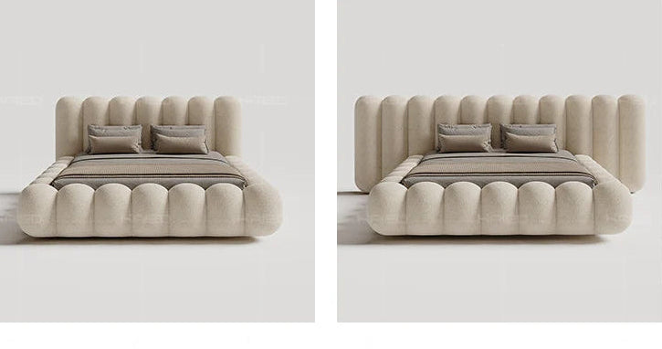 Large comfortable MC THE BLACK DIAMOND bed with plush bedding and cozy pillows, perfect for relaxing and sleeping.