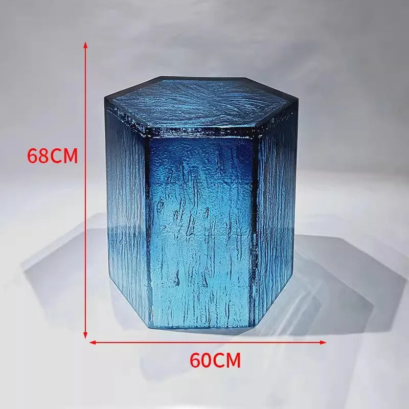 Transparent resin coffee table by MC THE BLACK DIAMOND with sleek, modern design and clear, glossy surface.