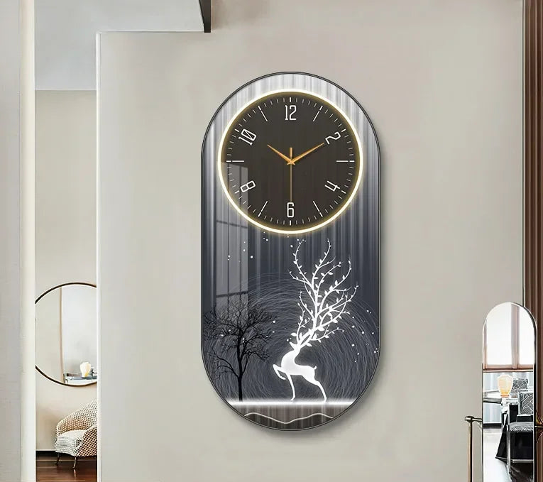 Luxury MC THE BLACK DIAMOND wall clock for living room, stylish household home decor with modern design.