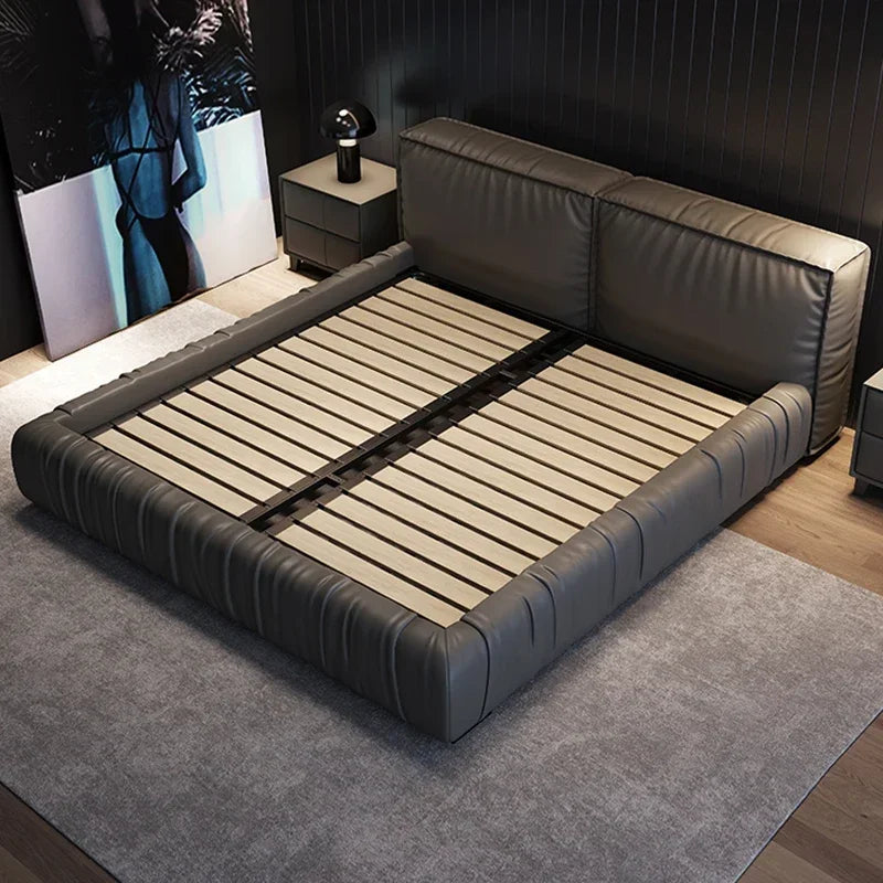 MC THE BLACK DIAMOND luxury multifunctional platform bed with a modern design and sleek wooden finish.