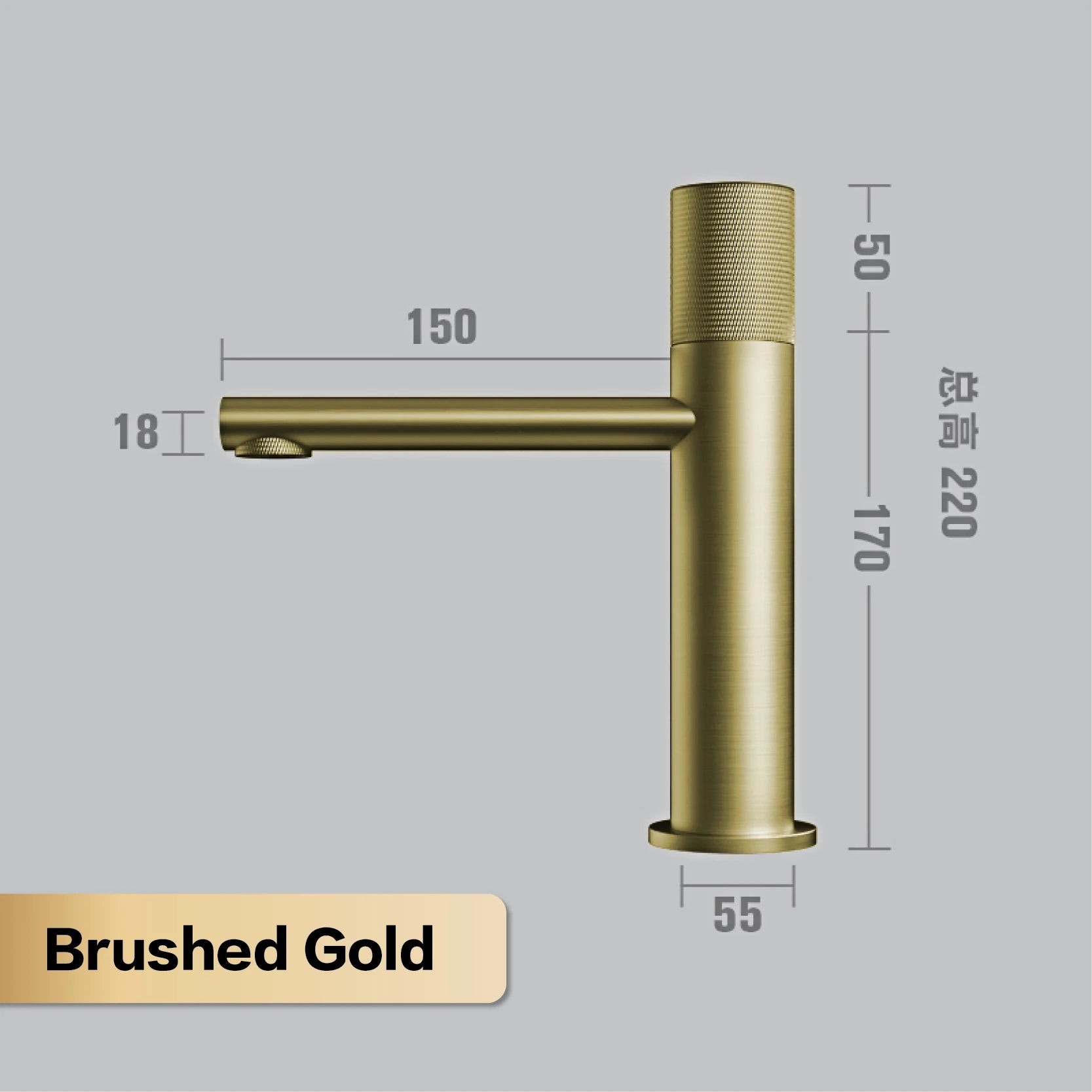 Black brass bathroom sink faucet with a round handle for hand washing, designed by MC THE BLACK DIAMOND.