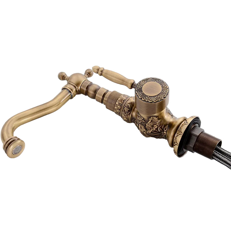 MC THE BLACK DIAMOND bathroom sink faucet with hot and cold water mixer for kitchen or bathroom basin.