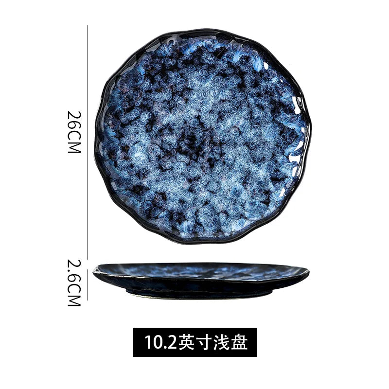 Creative Kiln-Change ceramic bowl and plate set by 𝕄𝕔 𝕋𝕙𝕖 𝔹𝕝𝕒𝕔𝕜 𝔻𝕚𝕒𝕞𝕠