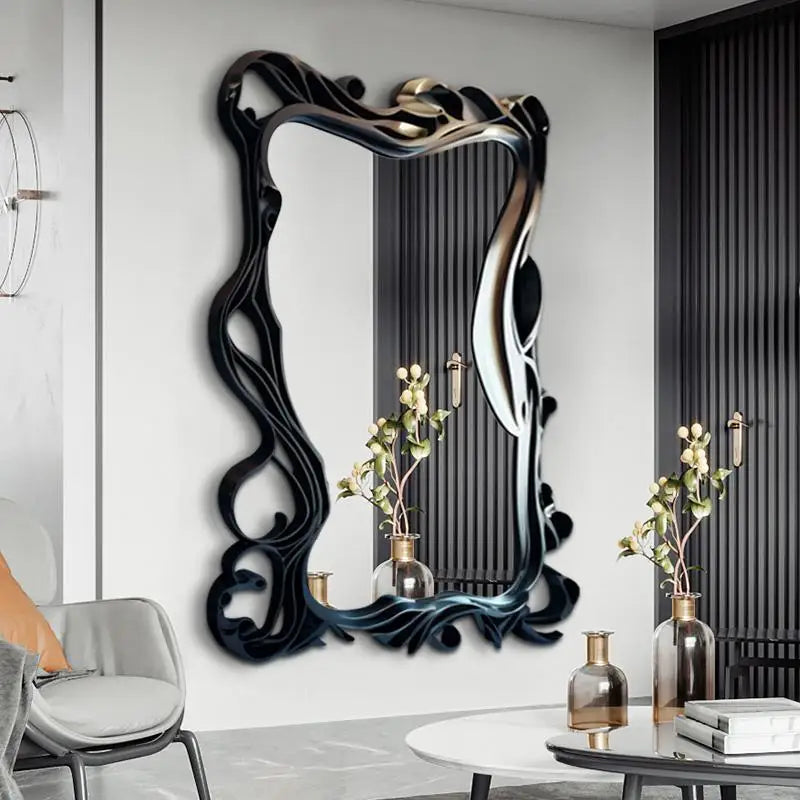 Full body mirror from MC THE BLACK DIAMOND, decorative house bedroom mirror for aesthetic room decor, showcasing sleek design and reflective surface.