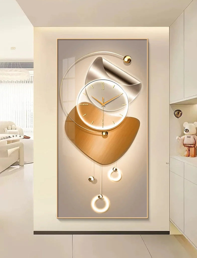 Modern design MC THE BLACK DIAMOND wall clock with a sleek, stylish look suitable for living rooms and corridors.