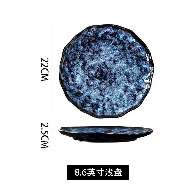 Creative kiln-change ceramic bowl and plate set by 𝕄𝕔 𝕋𝕙𝕖 𝔹𝕝𝕒𝕔𝕜 𝔻𝕚𝕒𝕞𝕠�