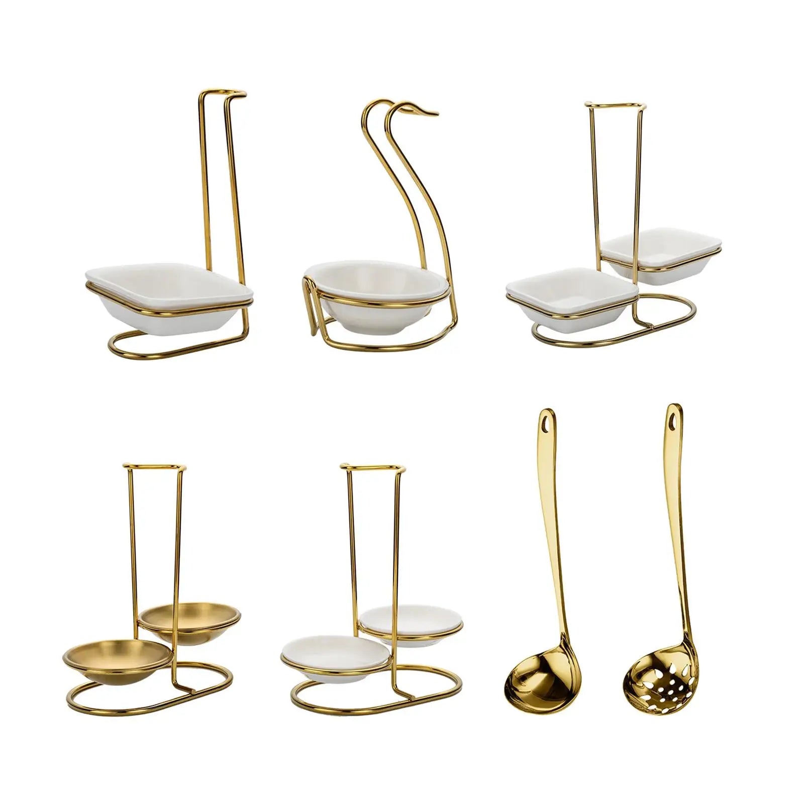 MC THE BLACK DIAMOND spoon rest holder for hotpot restaurant and kitchen counter, keeps spoons organized and clean.