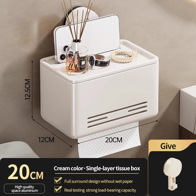 Wall-mounted bathroom brush holder by MC THE BLACK DIAMOND, sleek and practical bathroom brush storage with a modern design.