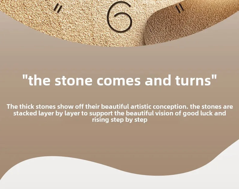 Wall clock with stone hanging wall art and digital clock display, by MC THE BLACK DIAMOND, decorative wall decoration for modern interiors.