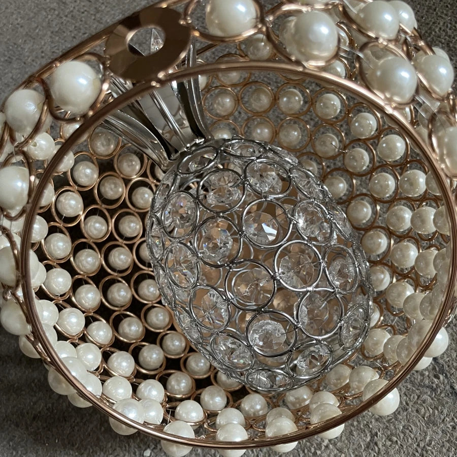 Gold crystal pineapple tabletop centerpiece for home decor by MC THE BLACK DIAMOND, featuring shiny gold finish and intricate crystal details.