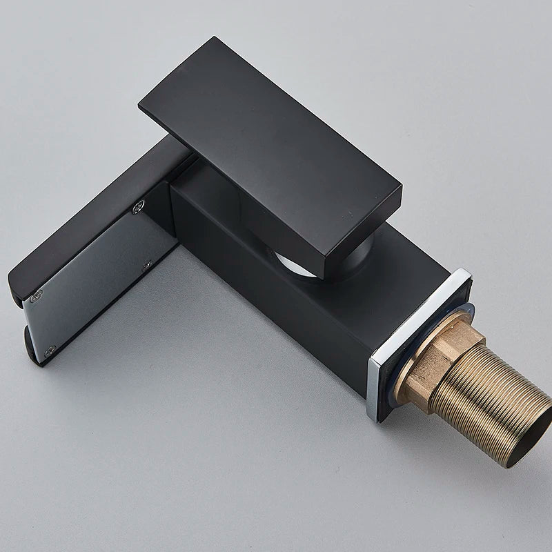 LED temperature-display basin faucet by MC THE BLACK DIAMOND, modern bath sink faucet with temperature indicator and sleek design.