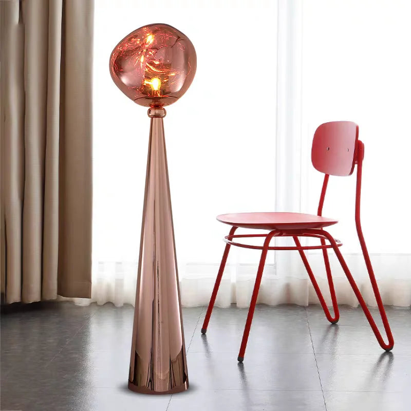 Modern black Lava Floor Lamp with smoke gray shade from 𝕄𝕔 𝕋𝕙𝕖 𝔹𝕝𝕒𝕔𝕜 𝔻𝕚𝕒𝕞𝕠�