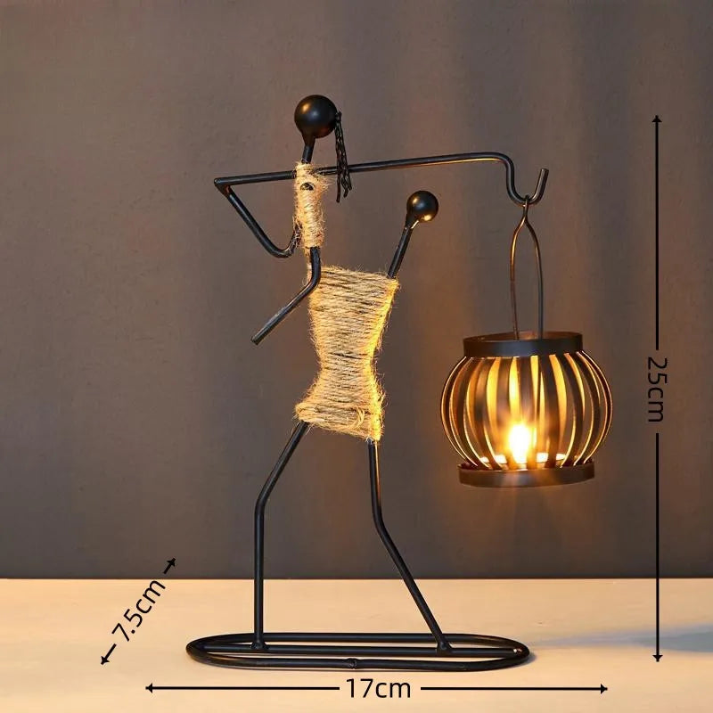 Handmade candle holder decor with figurines from 𝕄𝕔 𝕋𝕙𝕖 𝔹𝕝𝕒𝕔𝕜 𝔻𝕚𝕒𝕞𝕠�