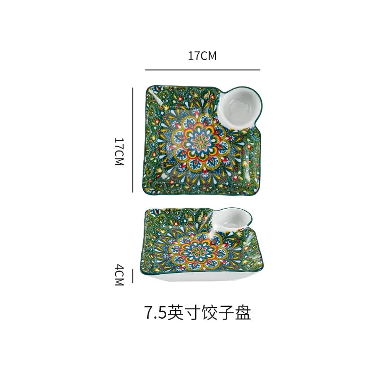 Bohemia Ceramic Rice Bowl Serving Plate by 𝕄𝕔 𝕋𝕙𝕖 𝔹𝕝𝕒𝕔𝕜 𝔻𝕚𝕒𝕞𝕠�