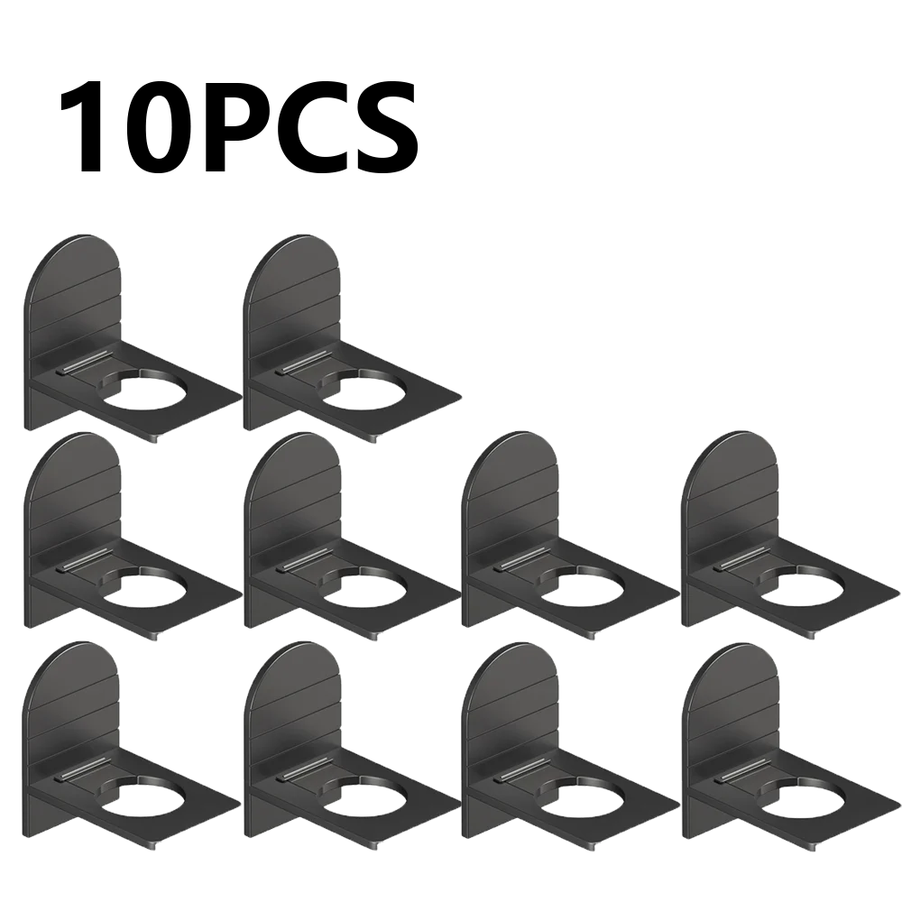 Wall-mounted MC THE BLACK DIAMOND bottle holder and bathroom shelf organizer with hooks for bathroom storage.