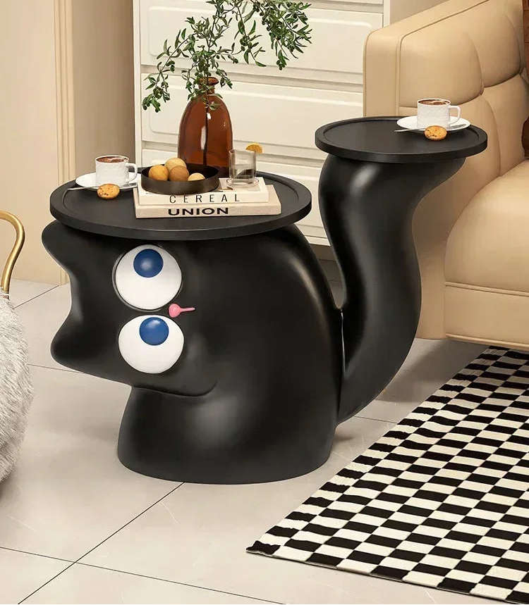 Creative cute cat sofa side table for kids from MC The Black Diamond, featuring a playful cat design and colorful details.