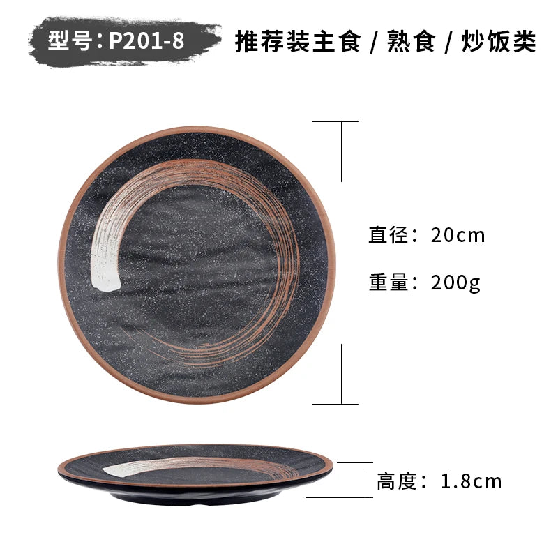 Melamine dinner plate from 𝕄𝕮 𝕋𝕙𝕖 𝔹𝕝𝕒𝕔𝕜 𝔻𝕚𝕒𝕞𝕠𝕟𝕕