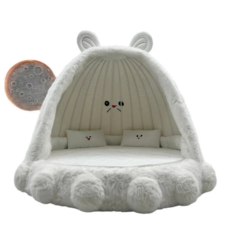 Modern children's bed by MC THE BLACK DIAMOND, simple design with a kids' zone, featuring a sleek, minimalist style in neutral tones.