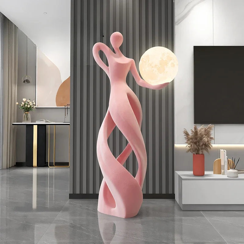 Modern flocking art statue sculpture by MC THE BLACK DIAMOND, featuring intricate details in a contemporary home decor piece.