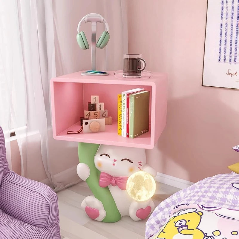 Cartoon cute cat figurine bedside table from 𝕄𝕮 𝕋𝕙𝕖 𝔹𝕝𝕒𝕔𝕜 𝔻𝕚𝕒𝕞𝕠�