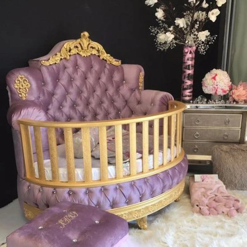 Luxury handmade kids' bed furniture by MC THE BLACK DIAMOND, featuring a stylish, cozy design with soft bedding and playful accents.