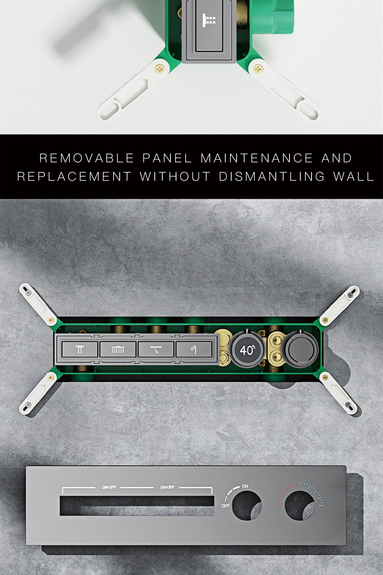 Black brass wall-mounted shower system for bath from 𝕄𝕔 𝕋𝕙𝕖 𝔹𝕝𝕒𝕔𝕜 𝔻𝕚𝕒𝕞𝕠�