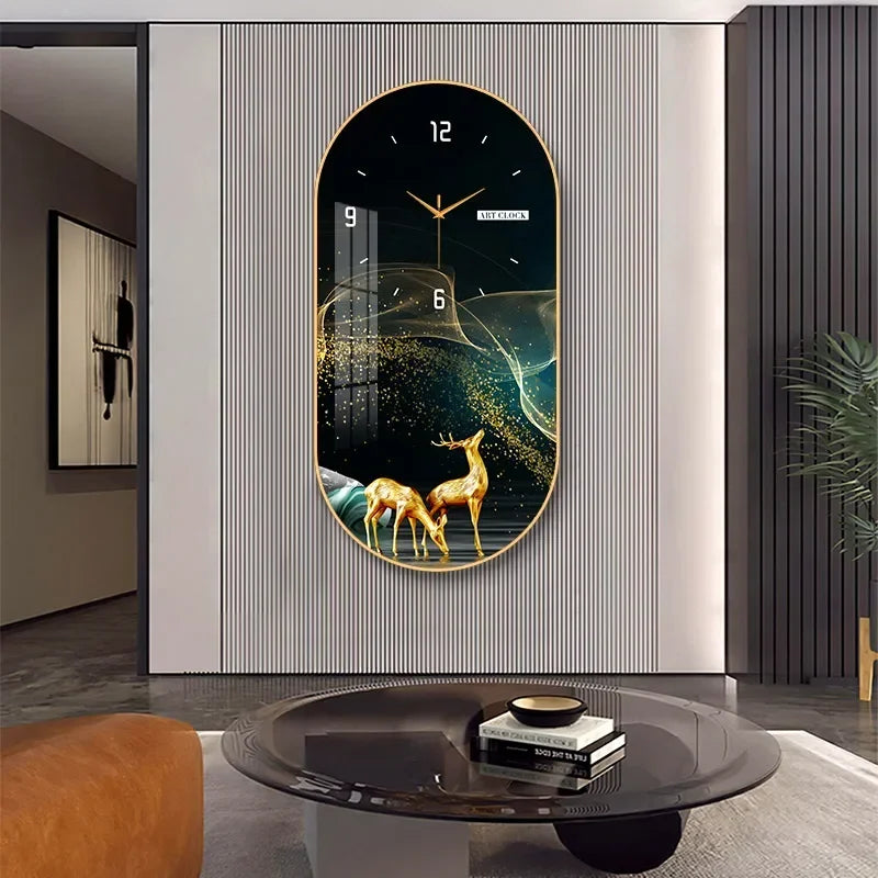 Luxury MC THE BLACK DIAMOND wall clock, stylish home decor for living rooms, featuring a modern design and decorative household style.