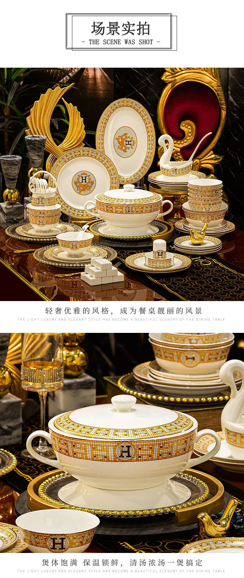 Bone China luxury dinnerware set by 𝕄𝕔 𝕋𝕙𝕖 𝔹𝕝𝕒𝕔𝕜 𝔻𝕚𝕒𝕞𝕠𝕟�