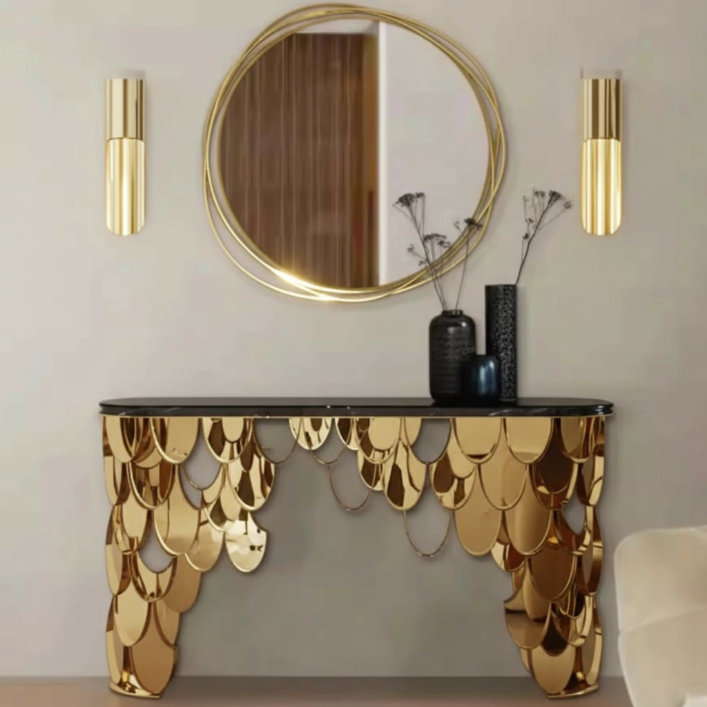 Nordic Beauty Console Table by MC THE BLACK DIAMOND, stylish living room furniture with sleek design and modern finish.