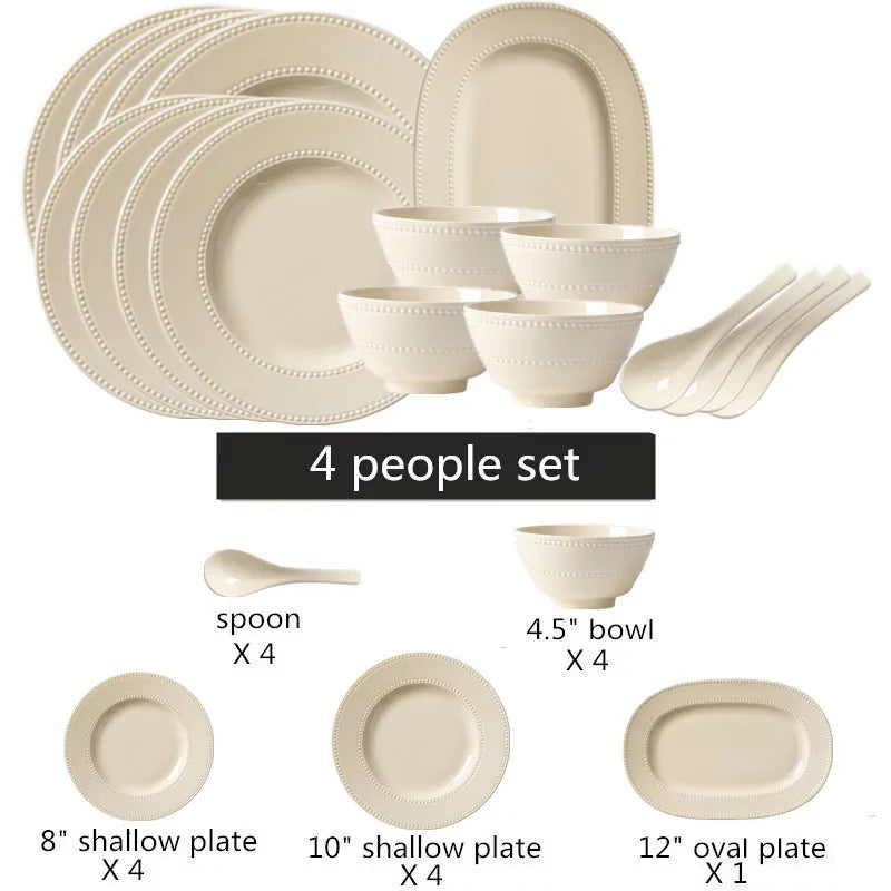 Modern minimalist ceramic round dinnerware set by MC THE BLACK DIAMOND, featuring sleek plates and bowls for elegant dining.