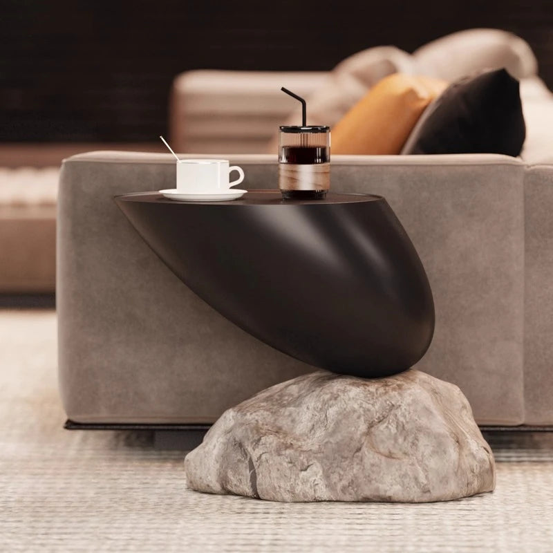 Modern minimalist Ymitation stone-shaped coffee table by 𝕄𝕮 𝕋𝕙𝕖 𝔹𝕝𝕒𝕔𝕜 𝔻𝕚𝕒𝕞𝕠�
