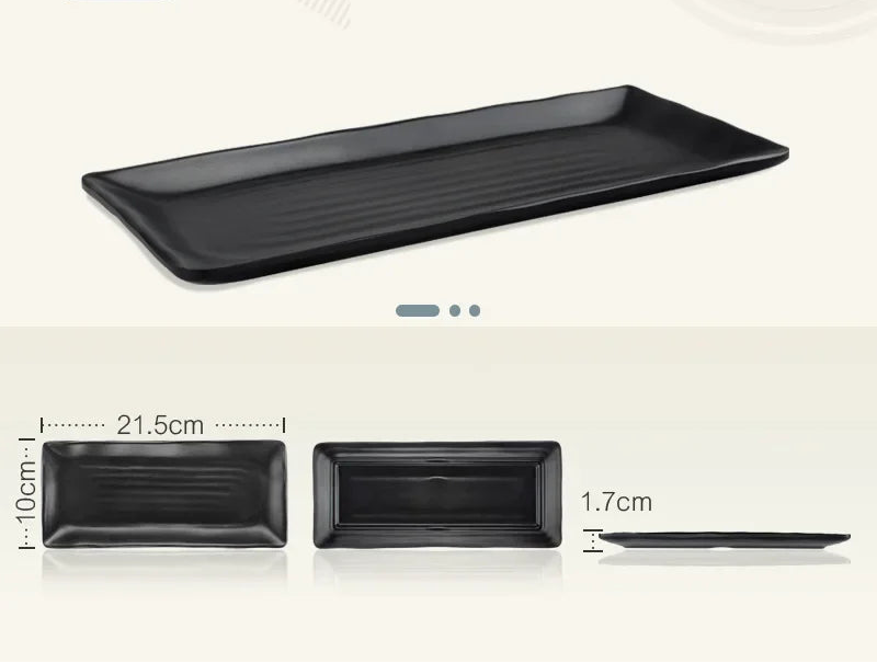 MC THE BLACK DIAMOND dinnerware set with plates and utensils, stylish household kitchen tableware for main dishes.