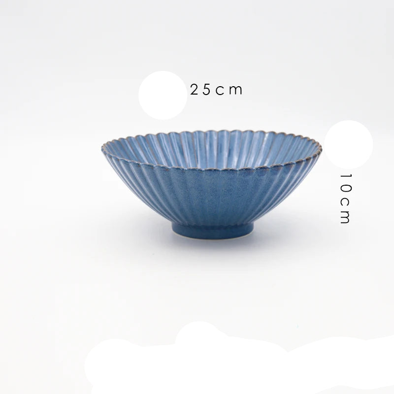 MC THE BLACK DIAMOND Western dinnerware set with kiln-variable glazed tableware, including plates and bowls, in a stylish design.