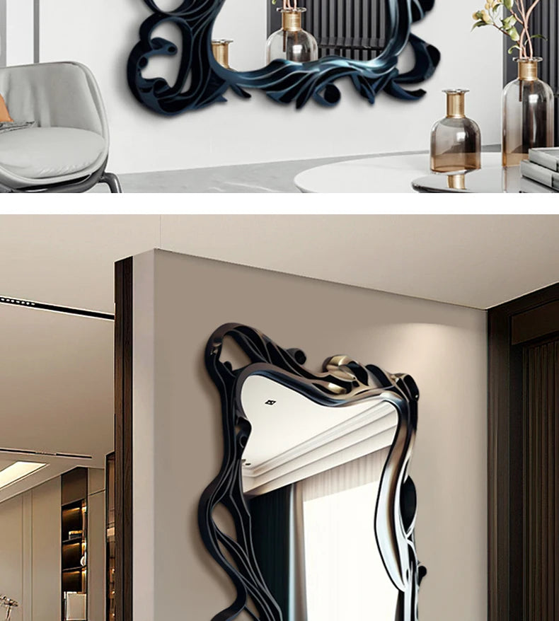 Full-body bedroom mirror by MC THE BLACK DIAMOND, aesthetic home decor mirror for room decoration, showcasing a sleek, modern design.