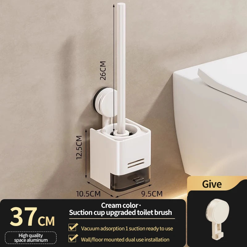 Wall-mounted bathroom brush holder by MC THE BLACK DIAMOND, featuring a sleek design with space for a bathroom brush.