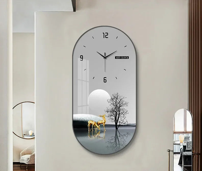 Luxury MC THE BLACK DIAMOND wall clock for living room, stylish household home decor with modern design and decorative elegance.
