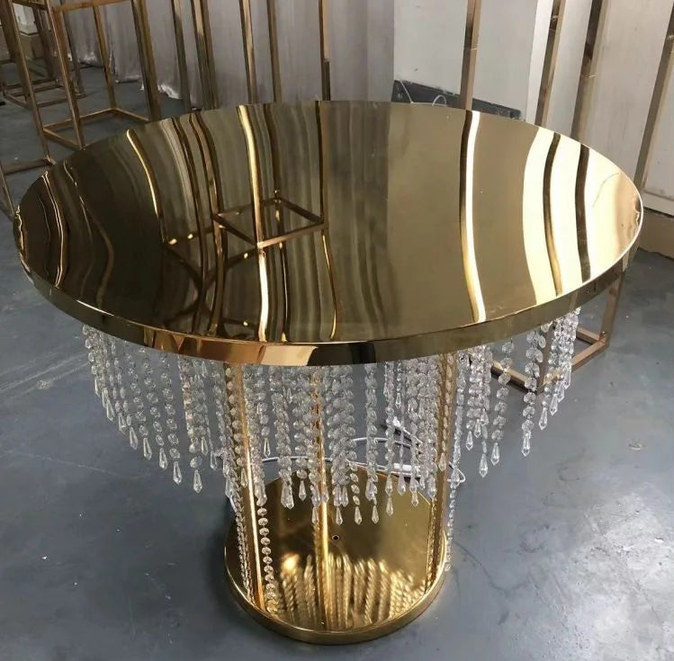 MC THE BLACK DIAMOND crystal bead curtain table for home décor, featuring elegant crystal beads and a sleek design.